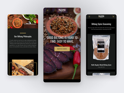 Biltong Brewing Company | Ecommerce biltong branding and identity design ecommerce food logo packaging shopify ui