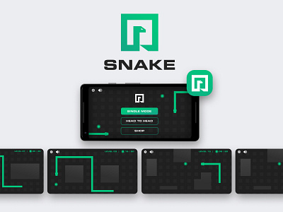 Snake | Logo & App app app design branding and identity design digital game game design ios logo ui ux vintage