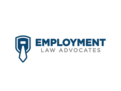 Employment Law Advocates Logo advocates brand branding employment graphic design illustrator law legal logo shield tie