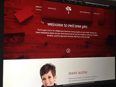 Red Tree Pro design homepage minimal mockup photoshop red tree pro responsive rwd single page web web design website