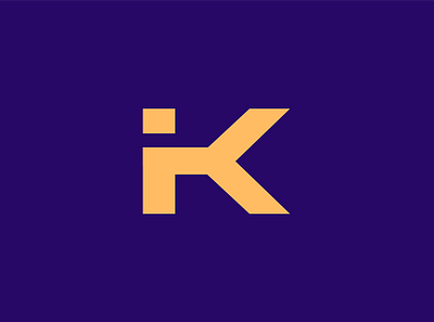 I + K logo. branding design graphic designer graphicdesign ik ik logo ikon logo designer logodesign minimal vector violet