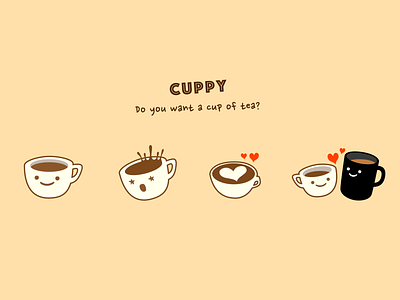 Cuppy. A WhatsApp Sticker. illustration mobile sticker ui ux whatsapp