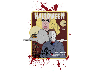 Halloween T-Shirt design flat halloween horror illustration michaelmyers minimal tshirtdesign vector