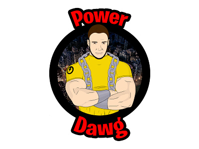 PowerDawgTshirtDribble comicart design illustration marvelcomics powerman tshirtdesign twitch