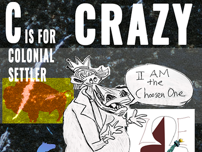 C is for Crazy character design illustration photoshop poster