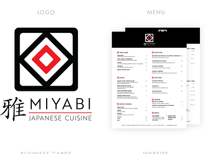 RestaurantPackage Design: Miyabi asian food logo design miyabi restaurant restaurant logo