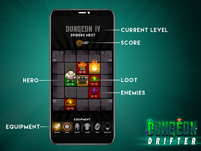 Dungeon Drifter Game UI