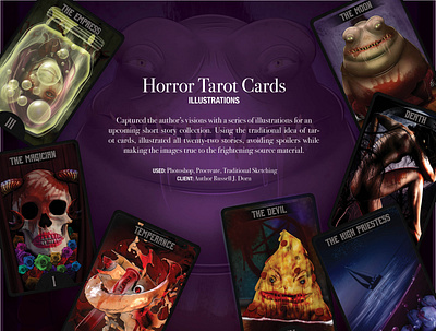 Horror Tarot Cards halloween illustration photoshop tarot tarot cards
