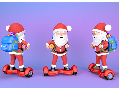 Santa Character Modelsheet 3d 3d character 3d shapes abstract art c4d christmas color gift graident happy new year