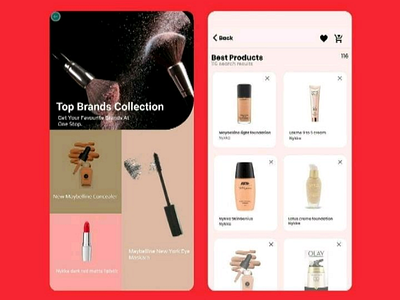 Cosmetics app app design cosmeticappdesign designsondribble dribbledesigns uidesigns uitemplates uiuxdesigns uiuxdesigntemplates