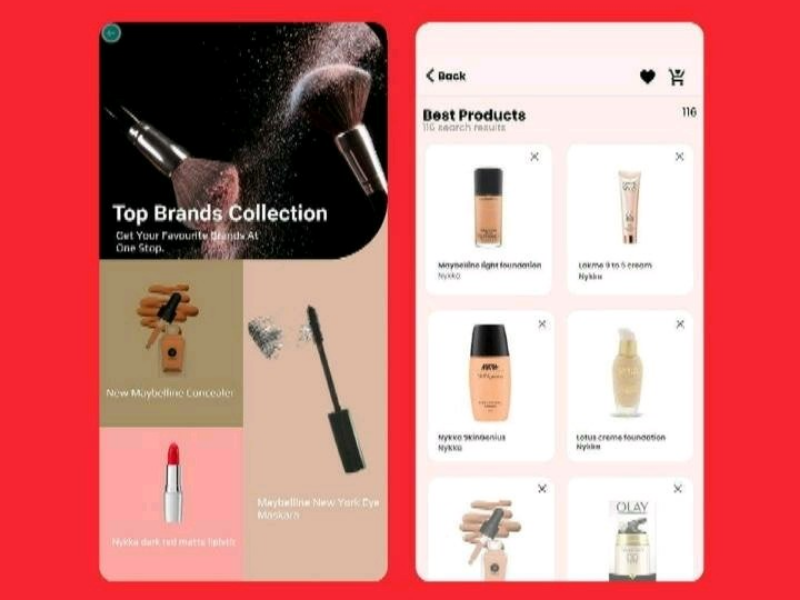 Cosmetics app by Anjali on Dribbble