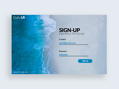 Sign Up page UI adobe xd branding daily 100 challenge dailyui dailyui 001 dailyuichallenge minimal sign up ui uiux user interface design