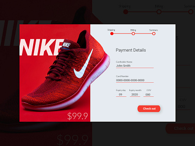 Credit card checkout page UI adobe photoshop adobe xd adobexd app app design branding daily 100 challenge dailyui dailyui 002 dailyuichallenge design designer nike ui ui ux ui design