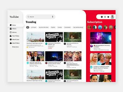 YouTube Home page redesigned