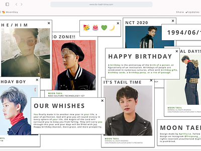 Birthday-Ui-Design design figma nct simple taeil web