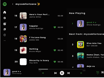 Spotify-playlist-redesign application design figma interface spotify ui