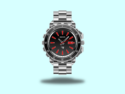 Wristwatch branding chrome design gradient illustration illustration realistic illustration wristwatch