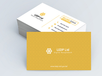 Duotone yellow simple business card