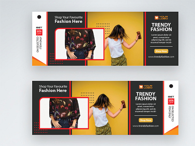Trendy fashion facebook cover page advertising branding color ecommerce facebook fashion graphic design shopping social media