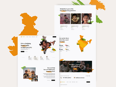 HelpIndia - NGO | Concept design graphic design illustration ui uiux ux vector webdesign website