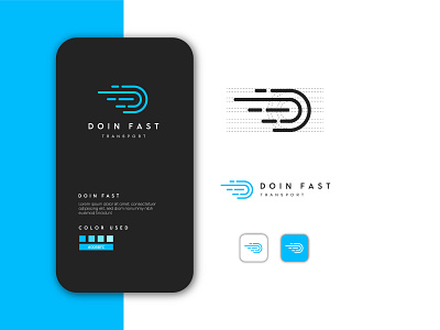 Doin Fast branding d logo logo minimal minimalist modern professional logo