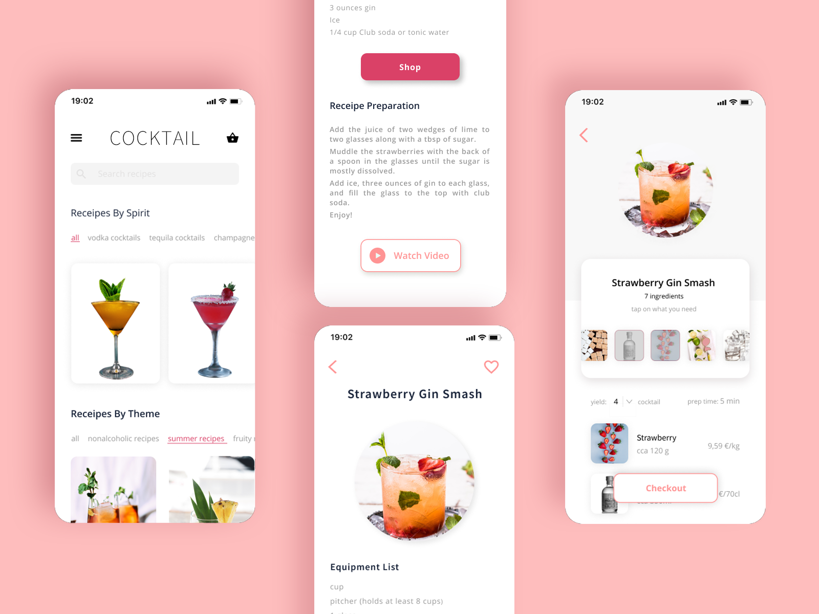 COCKTAIL recipes app by Monika on Dribbble