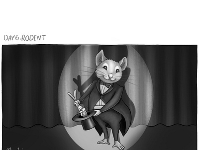 Rodent concept design digital painting illustration inktober mouse rabbit rodent