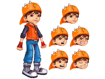 character facial expressions design for game project animation charac character design digital painting illustration ui