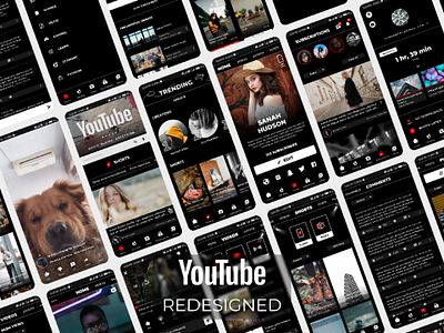 YouTube Mobile Experience- Redesigned concept design redesign youtube