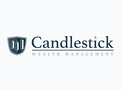 Candlestick Wealth Management Logo branding logo logo design simple wealth wealth management