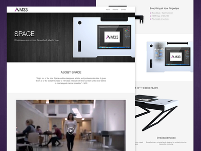 M33 Labs Landing Page design landing page product page sales shop smart desk ui website