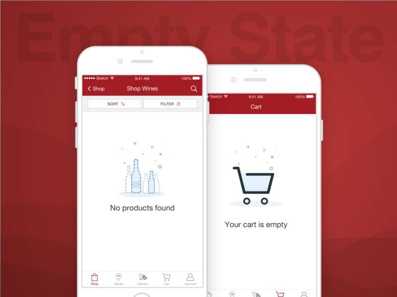 K&L Wines Store App Empty State by James Betterment on Dribbble