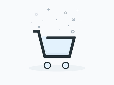 Cart cart clean design empty graphic icon illustration shopping state users vector