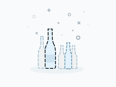 No Wines Bottles bottle clean design empty graphic icon illustration missing state users vector wines