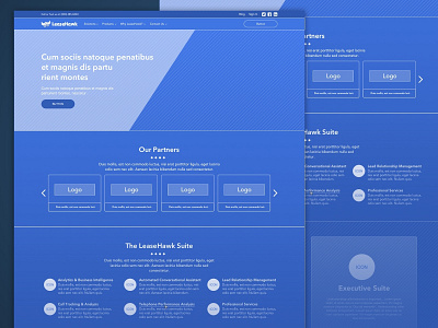 Leasehawk.com Redesign Blueprint redesign ui design website design website redesign wireframe