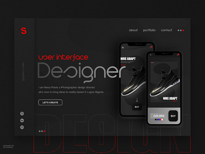UI Designers Landing Page website ui ux designer