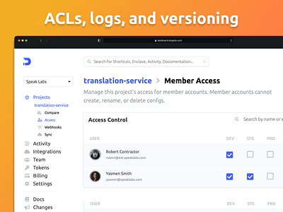 ACLs, Logs, and Versioning