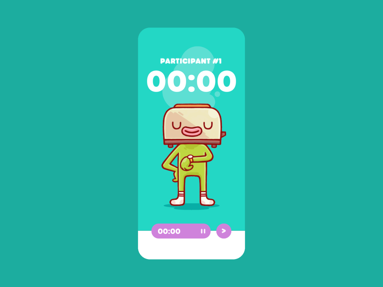 Daily Toast Next 2d animation app design character animation illustration jump ui
