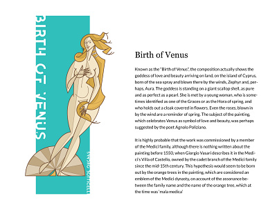 birth of venus character clean identity illustration illustrator infographic lineart minimal pictogram vector web website