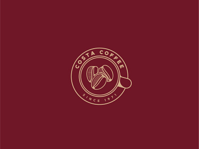 Costa Coffee - Logo Redesign coffeelogo design designer illustration logo logodesign logoredesign logos minimalism minimalist minimalistic redesign vector