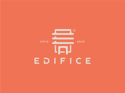 Edifice - Building Logo Concept brand brand design building logo design designer illustration logo logodesign logos minimalism minimalist minimalistic wordmark