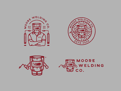 Moore Welding Co. - Logo Exploration design designer illustration illustrations industrial logo logo logodesign logodesigns logos minimalism minimalist minimalistic welding wordmark