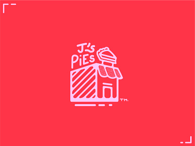 J's Pies - Hand Drawn Logo Concept cartoon cartoonlogo design designer freehand illustration logo logodesign logodesigner logos minimalism minimalist minimalistic pie vector