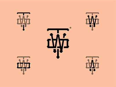 TWoA Monogram design designer logo logodesign logos minimalism minimalist minimalistic monogram monogram logo monograms typeface wordmark