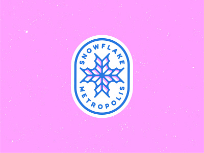 Snowflake Metropolis - Badge Logo Concept badgelogo design designer illustration logo logo design logodesign logos minimalism minimalist minimalistic snowflake typeface