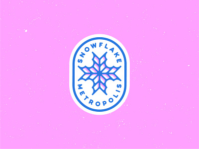 Snowflake Metropolis - Badge Logo Concept