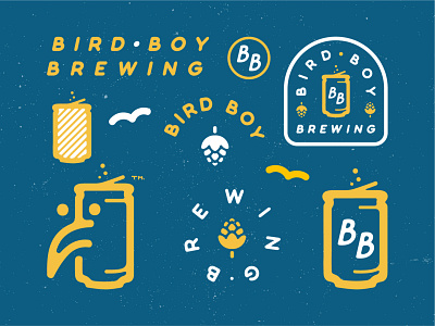 Bird Boy Brewing - Logo Suite Concept beerlogo bird bird icon bird illustration bird logo brewing design designer doodle illustration logo logodesign logos minimalism minimalist minimalistic typeface