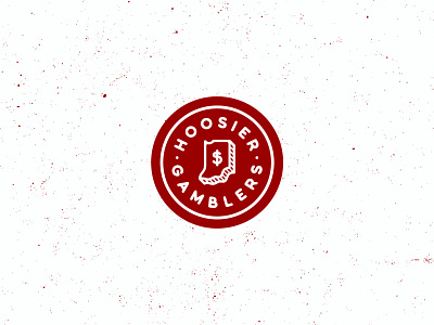 Hoosier Gamblers Crest Logo badge crest crestlogo design designer hoosier illustration indiana indianapolis indianauniversity logo logodesign logos minimalism minimalist minimalistic typeface