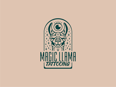 Magic Llama Tattooing - Logo Concept animals design designer font fonts illustration llama logo logodesign logos magic minimalism minimalist minimalistic stars tattoo tattoo art tattoos typeface