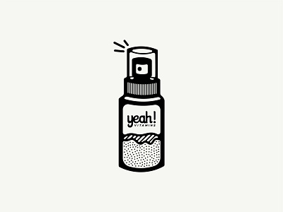 yeah! VITAMINS - Spray Bottle brush cartoon design designer digitalart drawing illustration logo logodesign logos minimalism minimalist minimalistic shading spray typeface